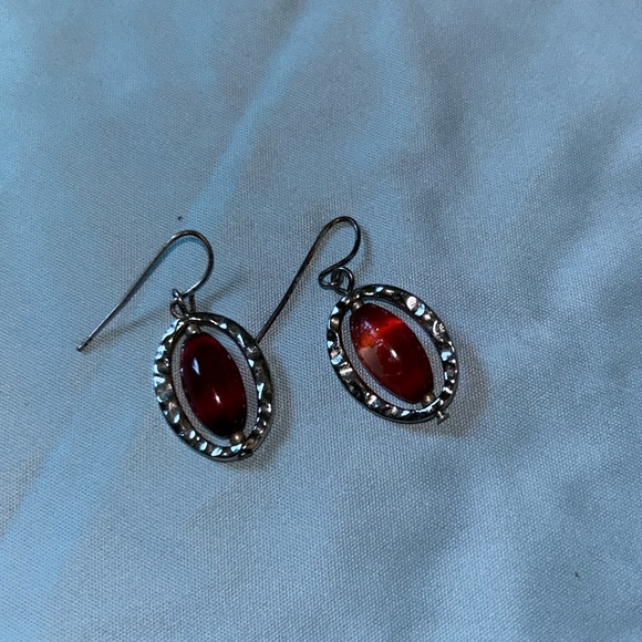 Faux Jeweled Dangle Earrings - Picture 3 of 3